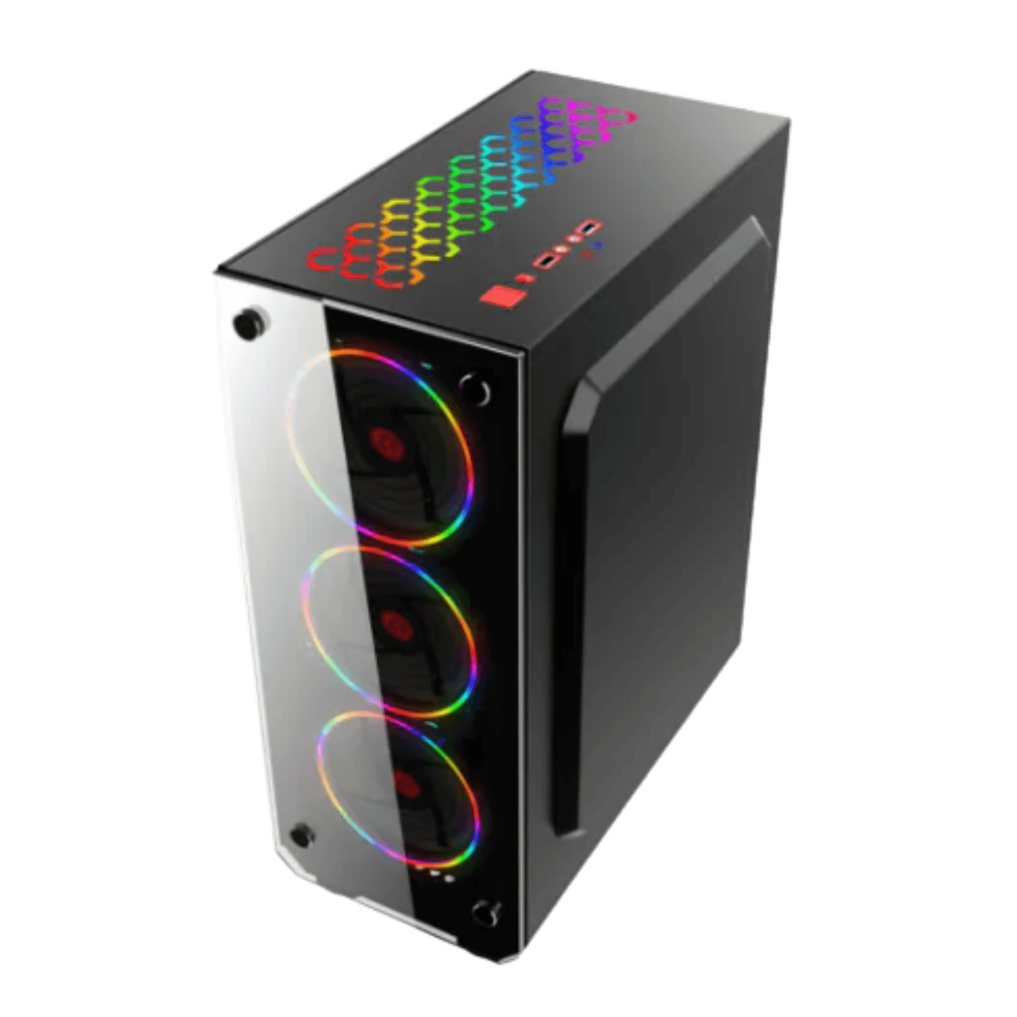 Gabinete Gamer Mid Tower Mymax Vulcano Preto USB 3.0 Vidro Temperado ATX