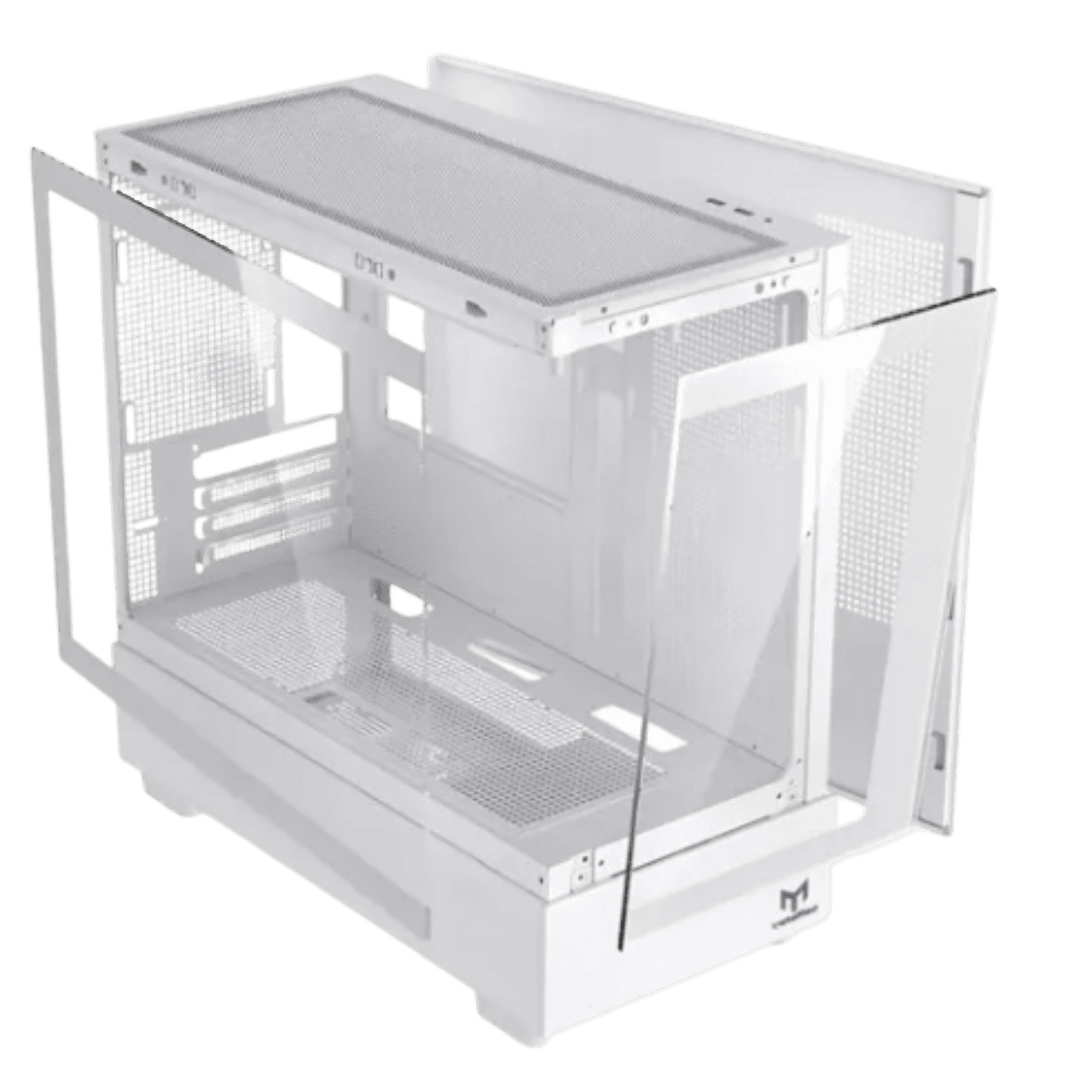 Gabinete Gamer Micro ATX Branco Neptune Mini MetalRed M4 Vidro Temperado Sem Fans