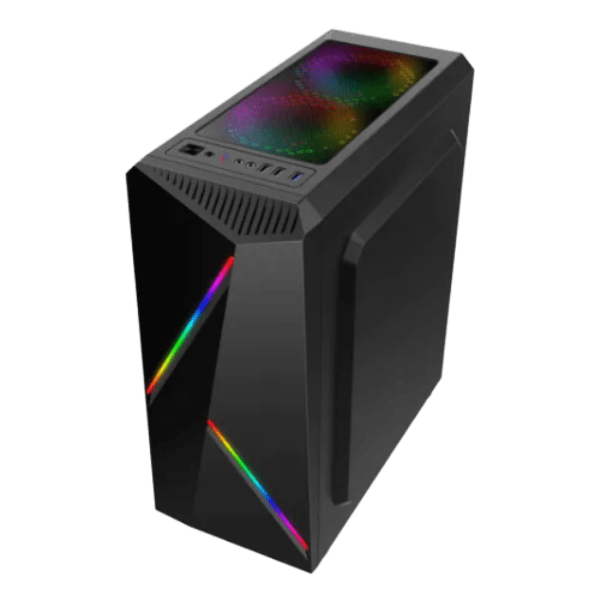 Gabinete Gamer Mid Tower Mymax Cronus Preto RGB USB 3.0 Vidro Temperado ATX