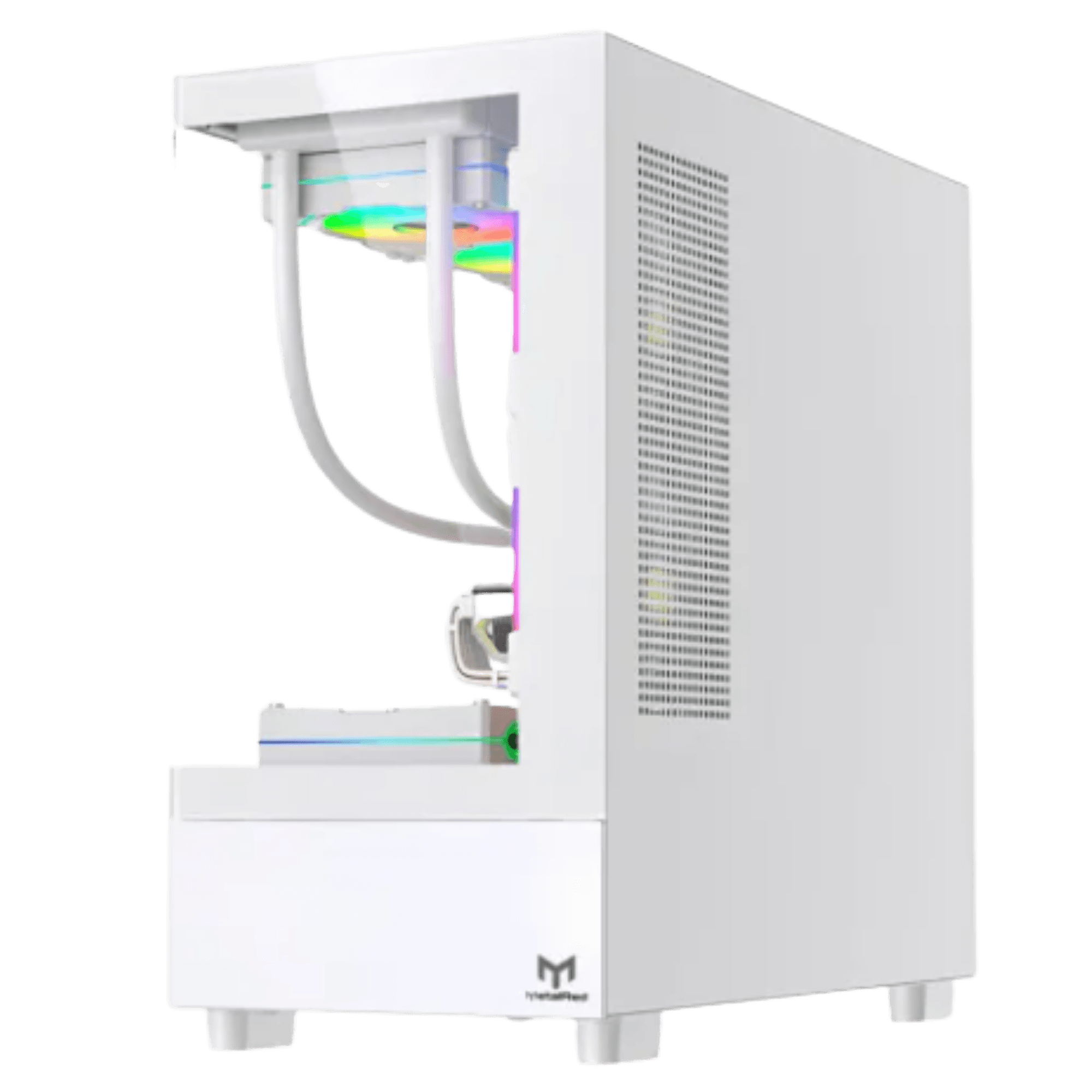Gabinete Gamer Micro ATX Branco Neptune Mini MetalRed M4 Vidro Temperado Sem Fans