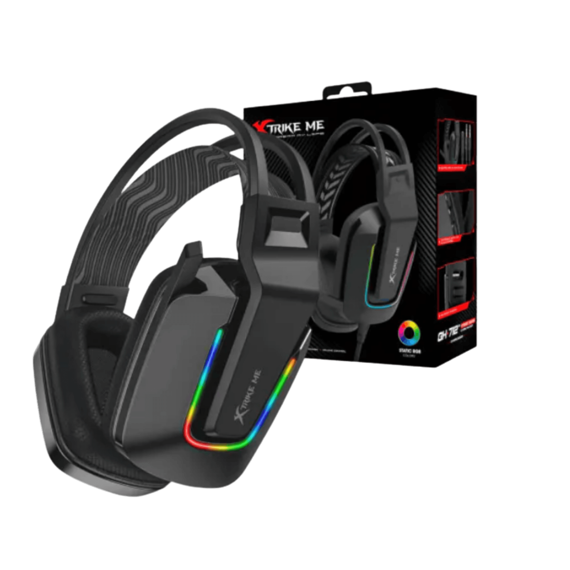 Headset Gamer RGB Xtrike-ME GH-712 Over-Ear com Microfone e Fio P2 3.5mm