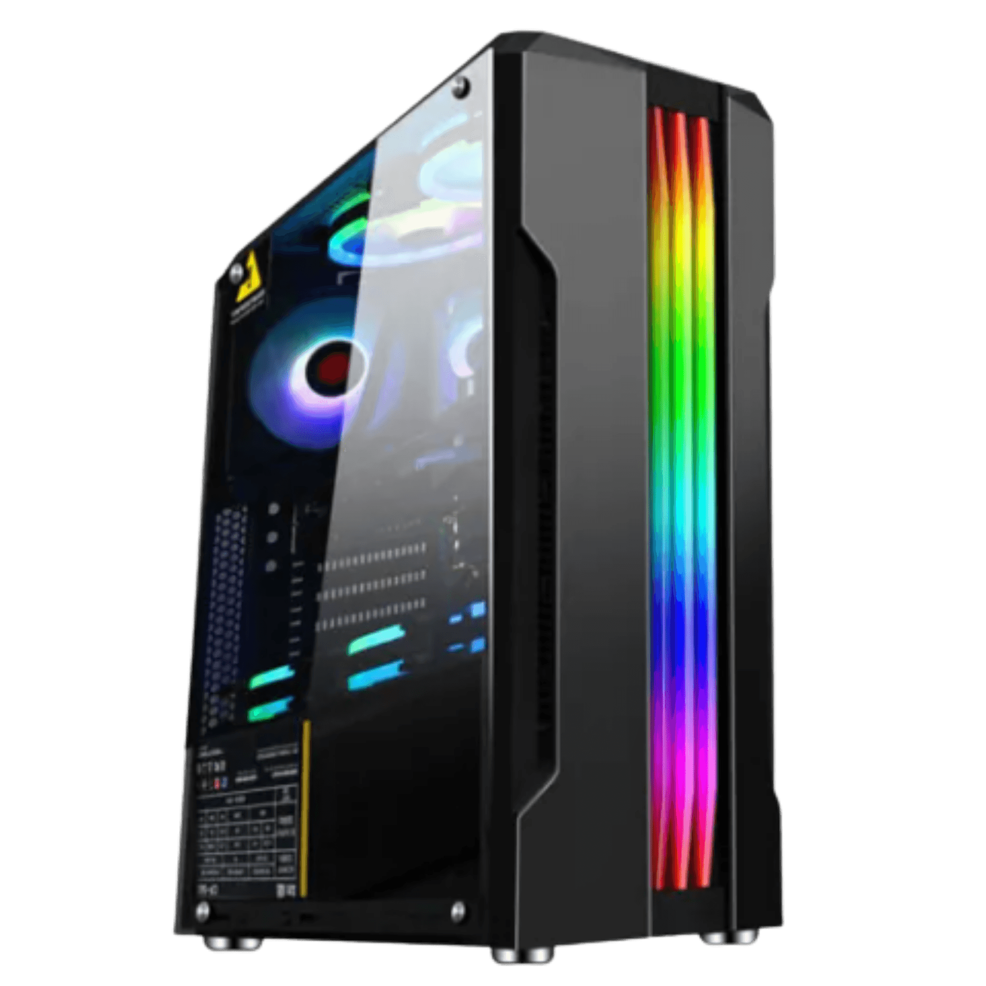 Gabinete Gamer Mid Tower Mymax Ciclope Preto RGB USB 3.0 Vidro Temperado ATX
