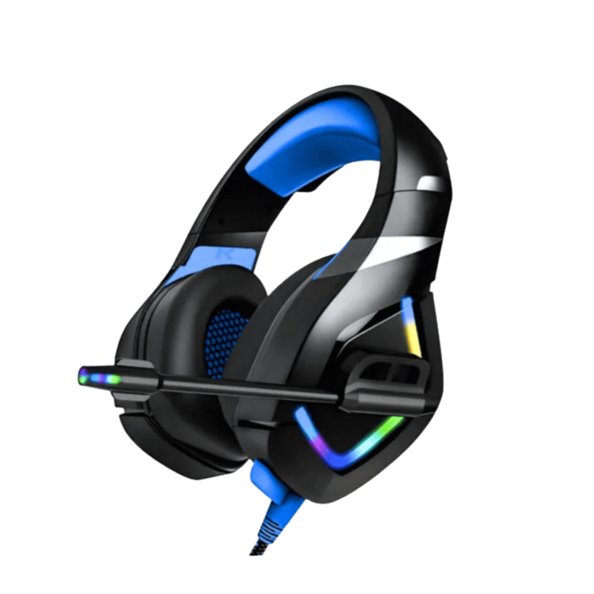 Fone de Ouvido Gamer RGB Lehmox Hyper GT LEF-1209 com Microfone USB Azul