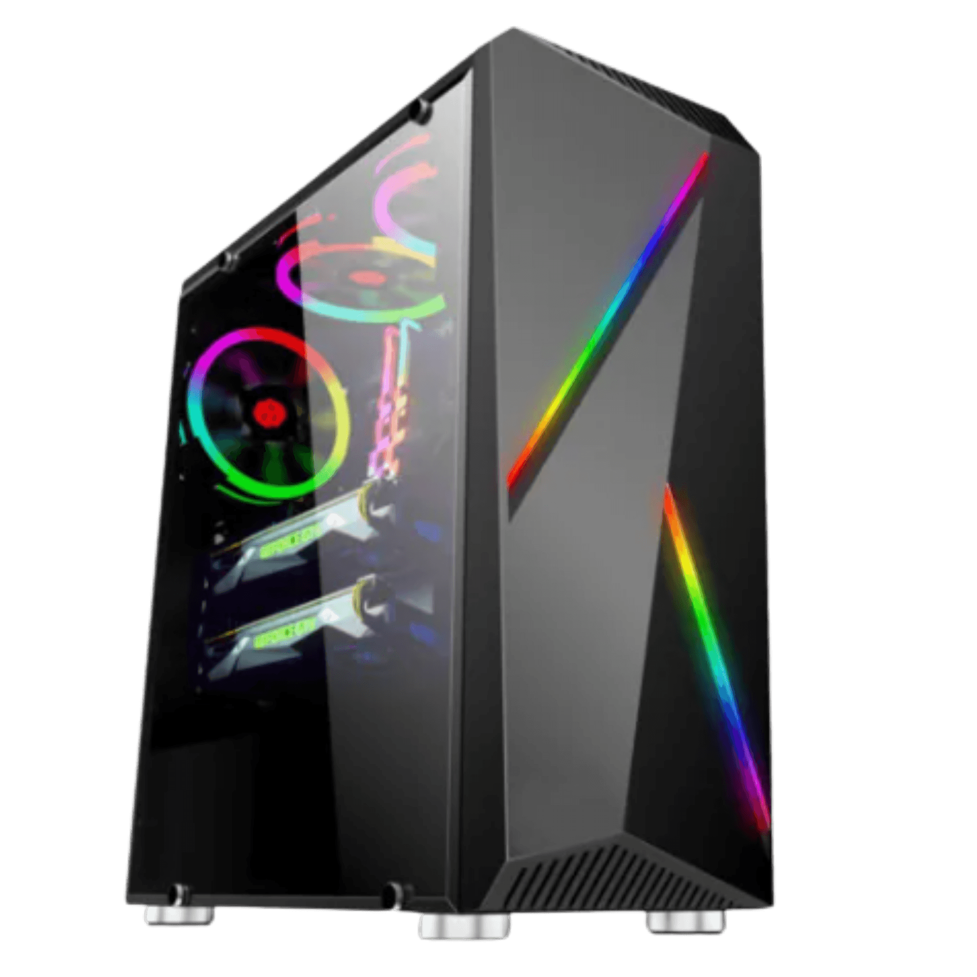 Gabinete Gamer Mid Tower Mymax Cronus Preto RGB USB 3.0 Vidro Temperado ATX