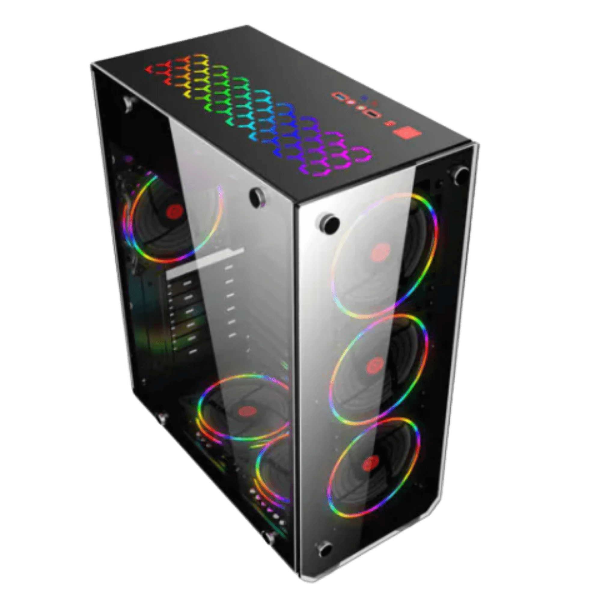 Gabinete Gamer Mid Tower Mymax Vulcano Preto USB 3.0 Vidro Temperado ATX