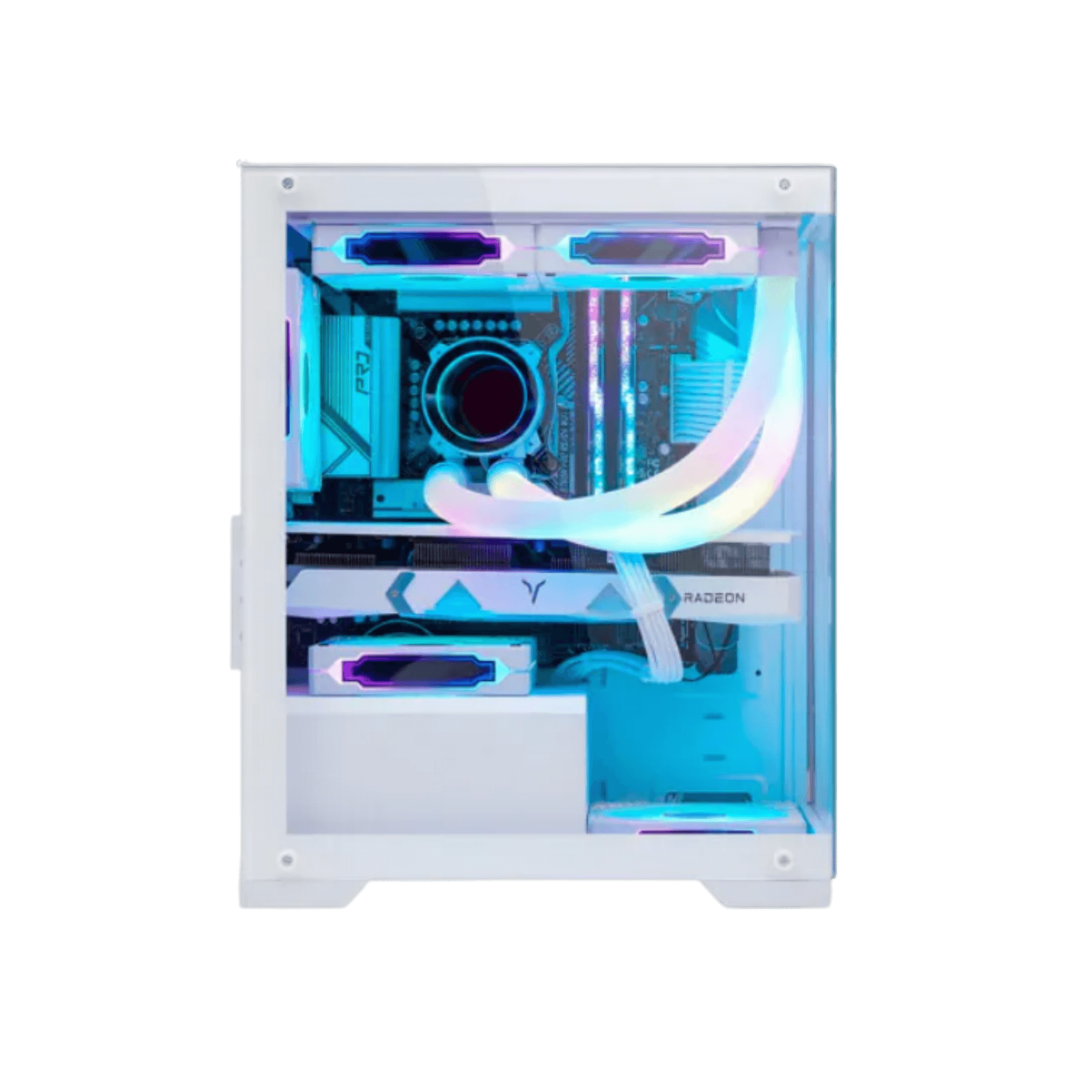 Gabinete Gamer Micro ATX Branco Nebula Mini MetalRed M6 Vidro Temperado Sem Fans