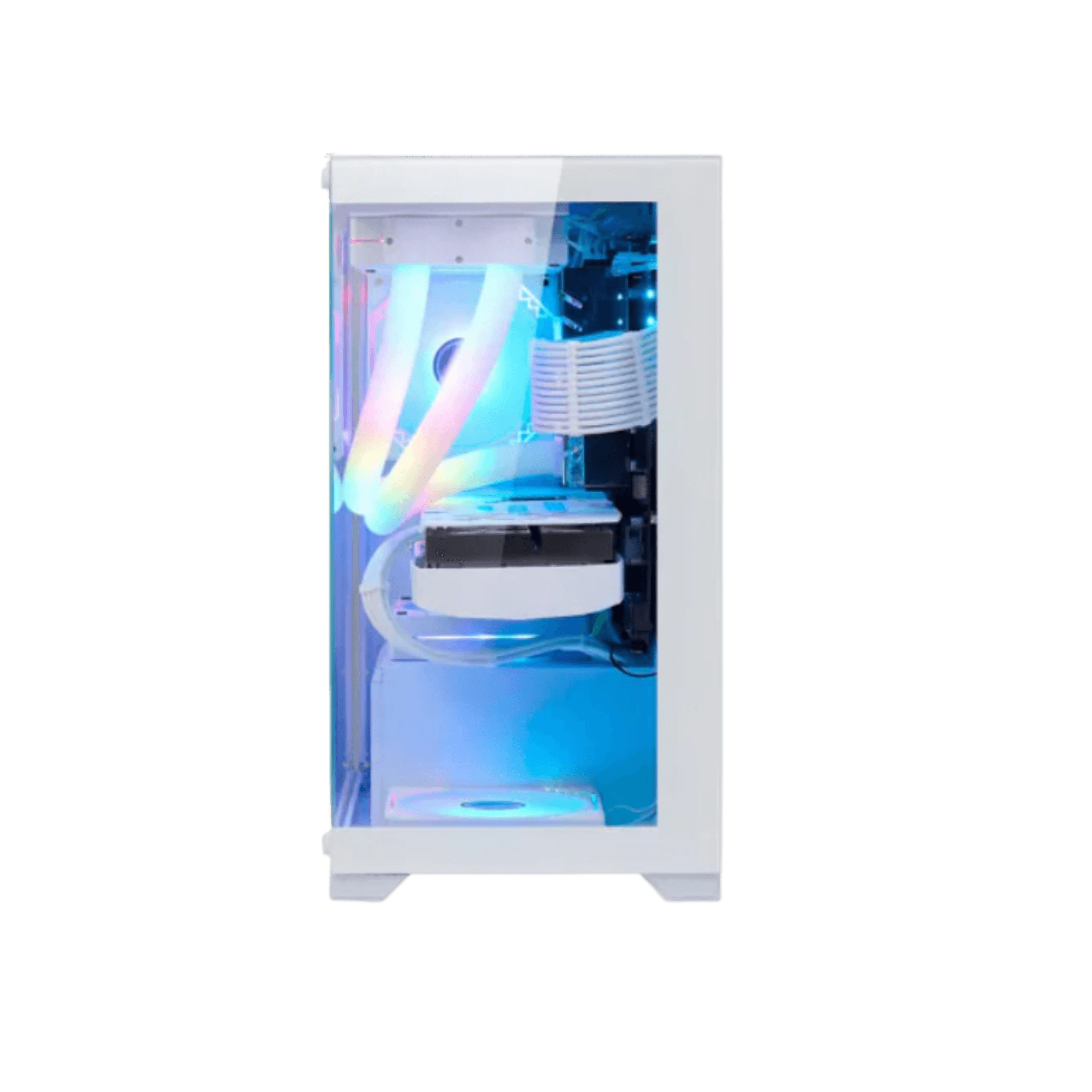 Gabinete Gamer Micro ATX Branco Nebula Mini MetalRed M6 Vidro Temperado Sem Fans