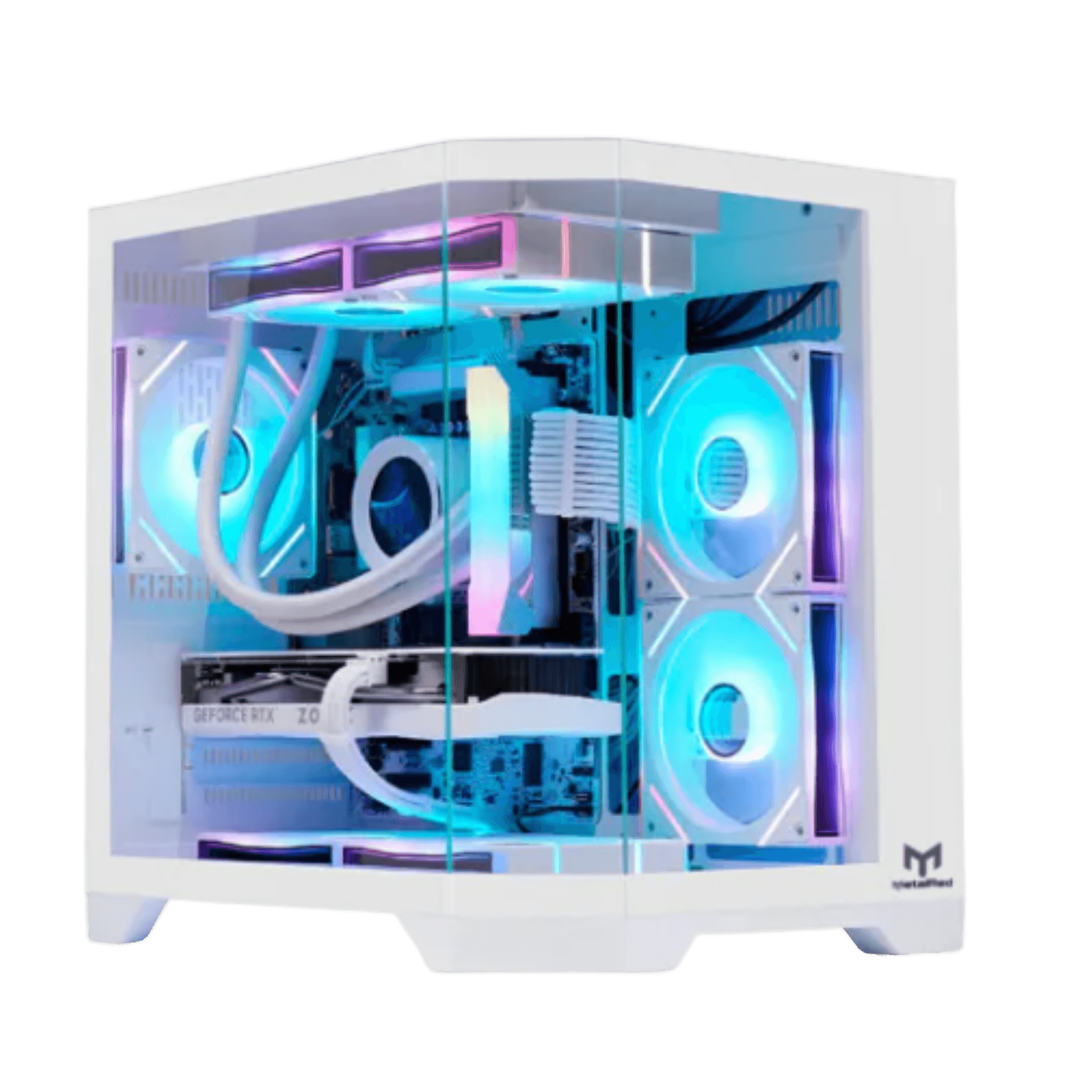 Gabinete Gamer Micro ATX Branco Stellar Pro MetalRed M9 Vidro Temperado Sem Fans