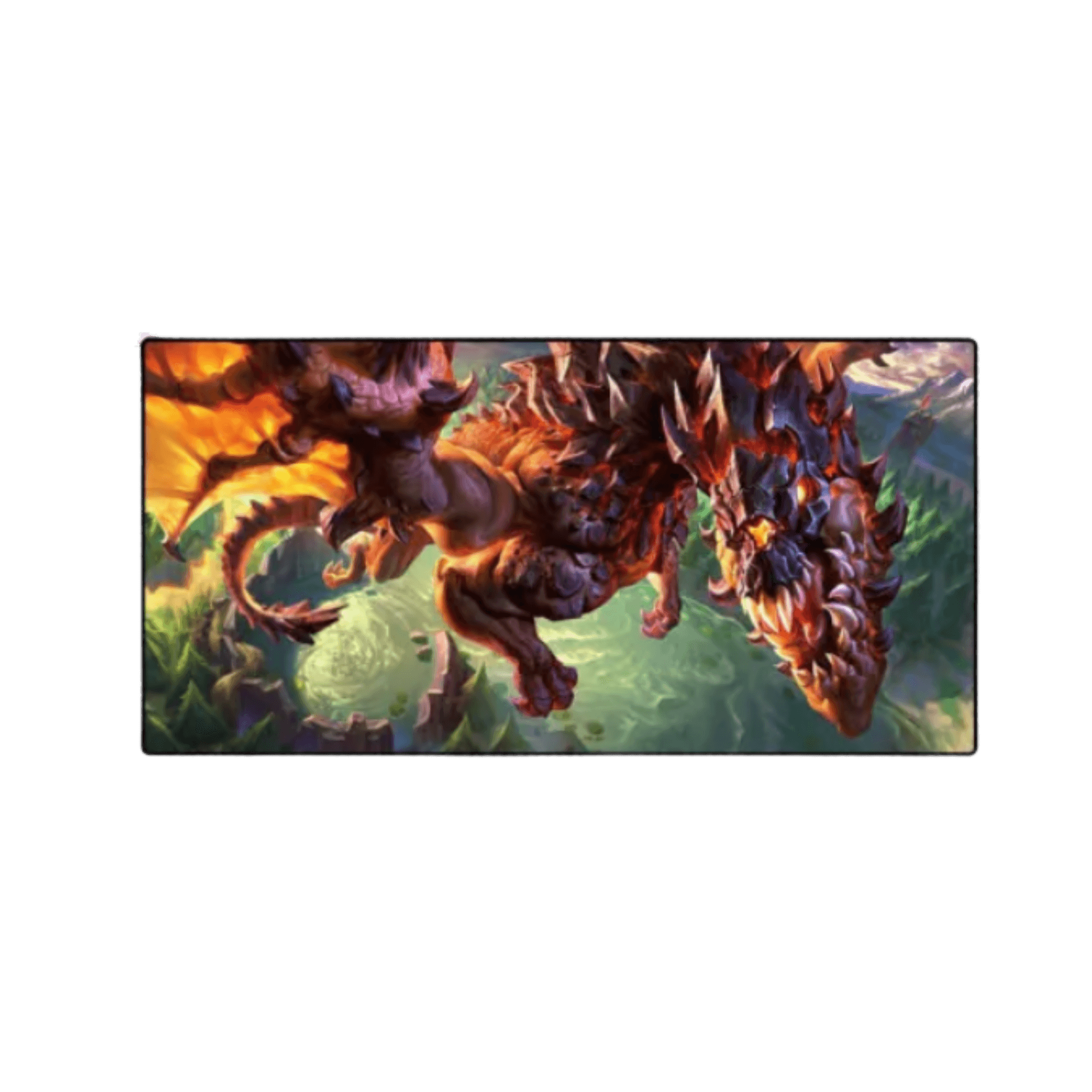 Mouse Pad Gamer Extra Grande 900x400mm Dragão de Fogo Exbom MP-9040A01 Antiderrapante